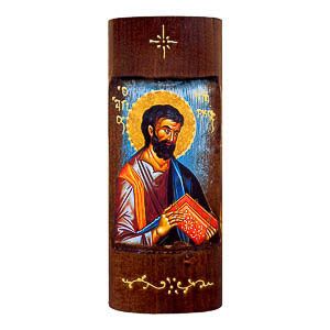 εικόνα άγιος Μάρκος εκκλησιαστικά είδη Ξύλινη Χειροποίητη Χρυσή Γραφή 23,5x9,5