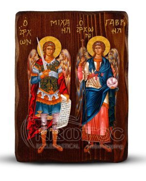 Orthodox Icon Archangels Michael and Gabriel